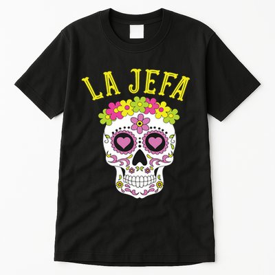 La Jefa Sugar Skull Dia De Los Muertos Costume Tall T-Shirt