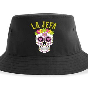 La Jefa Sugar Skull Dia De Los Muertos Costume Sustainable Bucket Hat