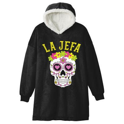 La Jefa Sugar Skull Dia De Los Muertos Costume Hooded Wearable Blanket