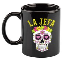 La Jefa Sugar Skull Dia De Los Muertos Costume 11oz C Handle Ceramic Mug