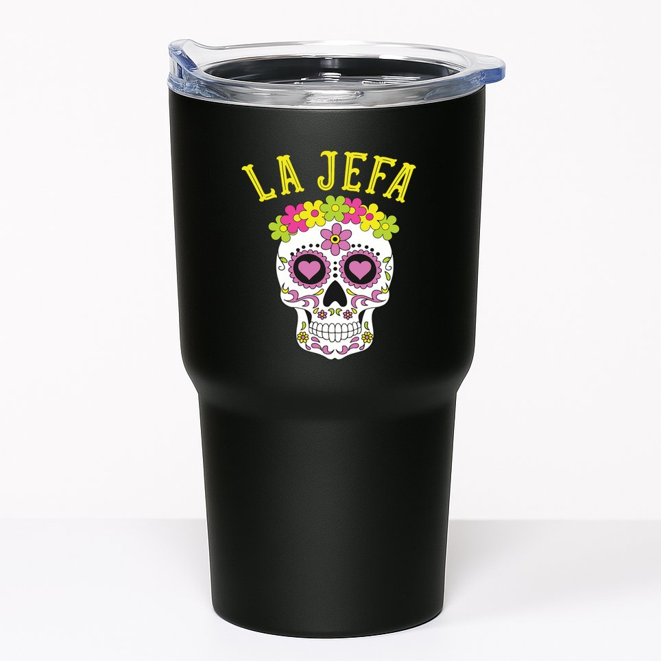 La Jefa Sugar Skull Dia De Los Muertos Costume Tumbler