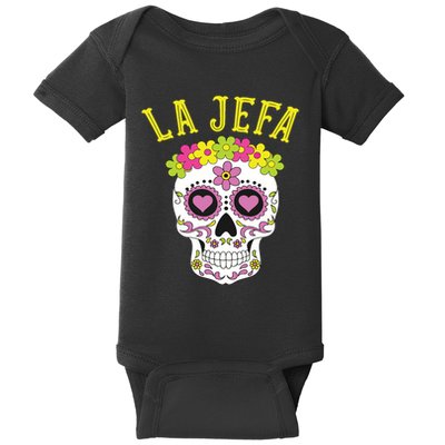 La Jefa Sugar Skull Dia De Los Muertos Costume Baby Bodysuit