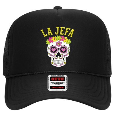 La Jefa Sugar Skull Dia De Los Muertos Costume Trucker Hat