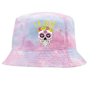 La Jefa Sugar Skull Dia De Los Muertos Costume Tie-Dyed Bucket Hat