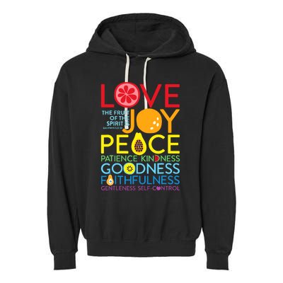 Love Joy The Fruit Of The Spirit Is Galatians Garment-Dyed Fleece Hoodie