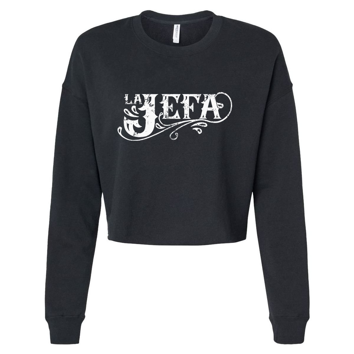 La Jefa The Boss In Spanish Funny Mexican Quote Cropped Pullover Crew