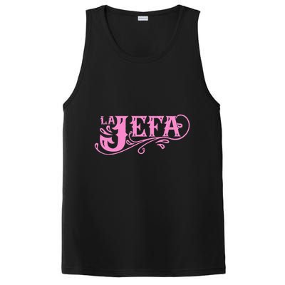 La Jefa The Boss In Spanish Funny Mexican Quote PosiCharge Competitor Tank