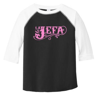 La Jefa The Boss In Spanish Funny Mexican Quote Toddler Fine Jersey T-Shirt
