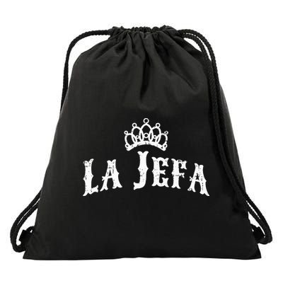 La Jefa The Boss Woman Spanish Pride Drawstring Bag