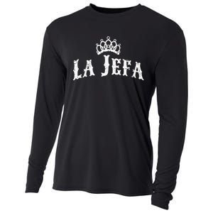 La Jefa The Boss Woman Spanish Pride Cooling Performance Long Sleeve Crew