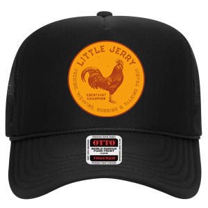 Little Jerry The Rooster Cockfight Champion High Crown Mesh Back Trucker Hat