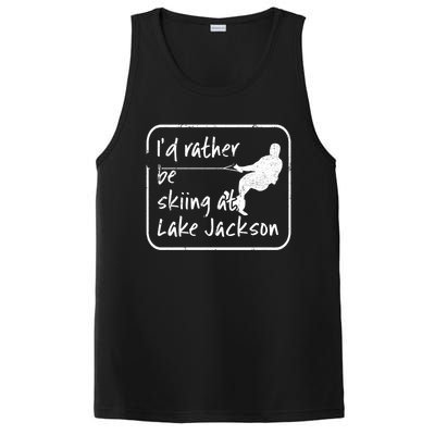 Lake Jackson Texas Id Rather Be Water Skiing Cool Gift PosiCharge Competitor Tank