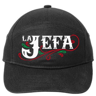 La Jefa The Boss In Spanish Funny Mexican Quote 7-Panel Snapback Hat