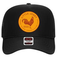 Little Jerry The Rooster Cockfight Champion High Crown Mesh Back Trucker Hat