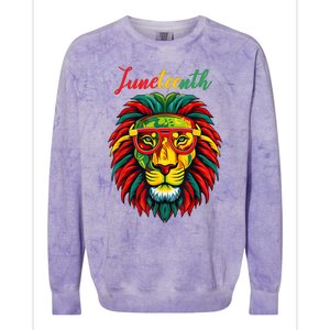 Lion Juneteenth Women Dress Black History Freedom Colorblast Crewneck Sweatshirt