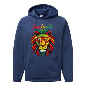 Lion Juneteenth Women Dress Black History Freedom Performance Fleece Hoodie