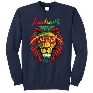 Lion Juneteenth Women Dress Black History Freedom Tall Sweatshirt