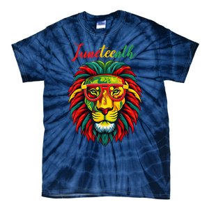 Lion Juneteenth Women Dress Black History Freedom Tie-Dye T-Shirt