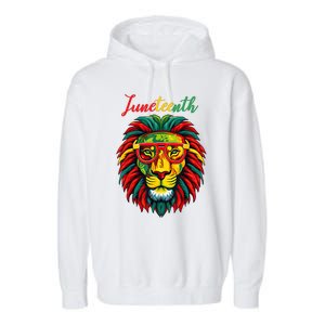 Lion Juneteenth Women Dress Black History Freedom Garment-Dyed Fleece Hoodie