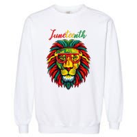 Lion Juneteenth Women Dress Black History Freedom Garment-Dyed Sweatshirt