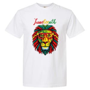 Lion Juneteenth Women Dress Black History Freedom Garment-Dyed Heavyweight T-Shirt