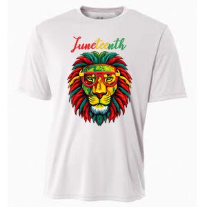 Lion Juneteenth Women Dress Black History Freedom Cooling Performance Crew T-Shirt