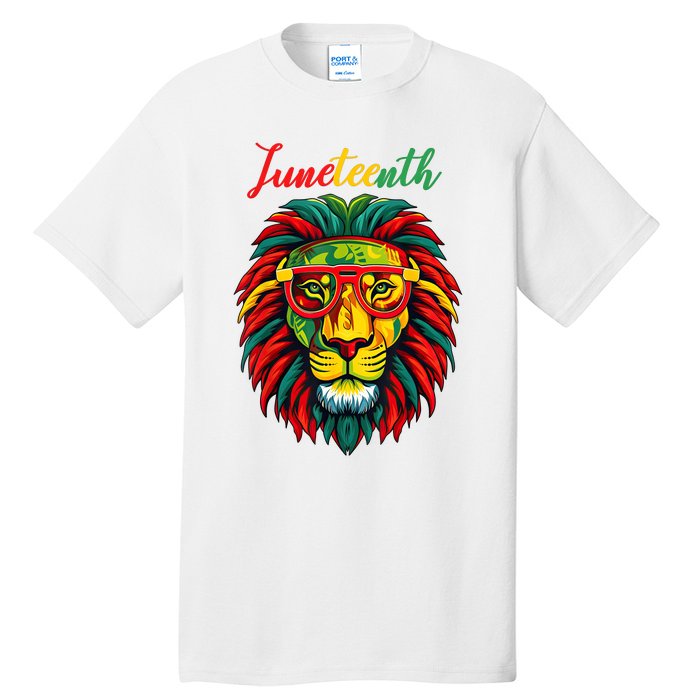 Lion Juneteenth Women Dress Black History Freedom Tall T-Shirt