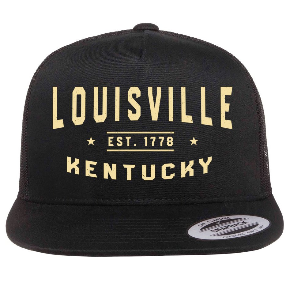 Louisville Kentucky 1778 Ky American Derby City Usa Resident Great Gift Flat Bill Trucker Hat