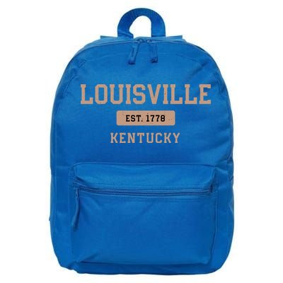 Louisville Kentucky 1778 Resident Ky Local Derby City Gift 16 in Basic Backpack