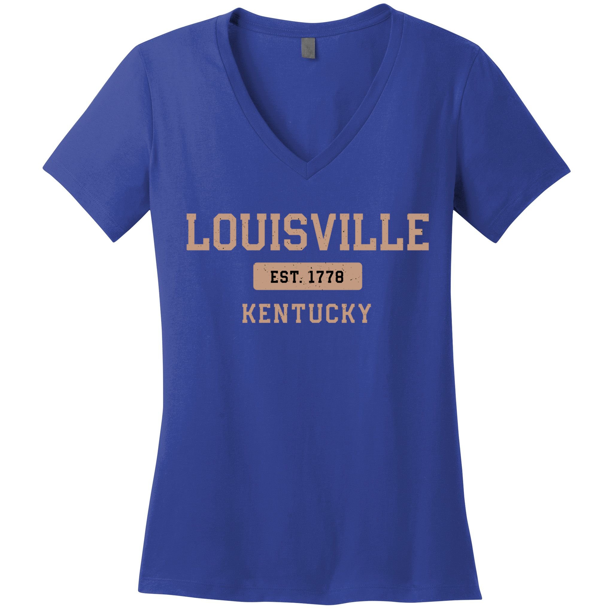 Louisville Kentucky 1778 Resident Ky Local Derby City Gift Women's V-Neck T-Shirt