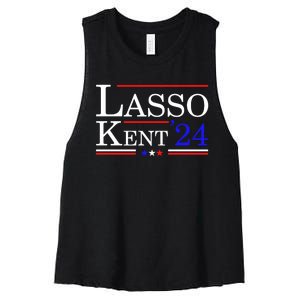 Lasso Kent 24 Funny Sports Women's Racerback Cropped Tank