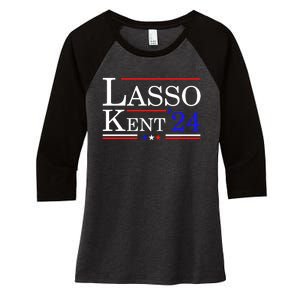 Lasso Kent 24 Funny Sports Women's Tri-Blend 3/4-Sleeve Raglan Shirt