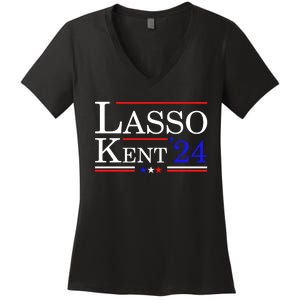 Lasso Kent 24 Funny Sports Women's V-Neck T-Shirt