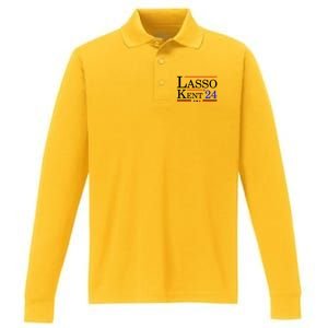 Lasso Kent 24 Funny Sports Performance Long Sleeve Polo