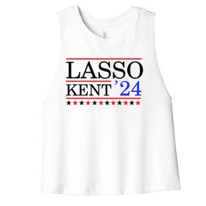 Lasso Kent 24 Funny Sports Women's Racerback Cropped Tank