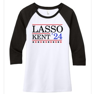 Lasso Kent 24 Funny Sports Women's Tri-Blend 3/4-Sleeve Raglan Shirt