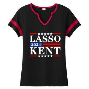 Lasso Kent 24 Funny Sports Ladies Halftime Notch Neck Tee