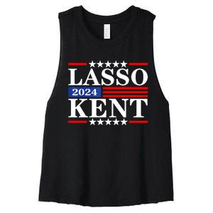 Lasso Kent 24 Funny Sports Women's Racerback Cropped Tank