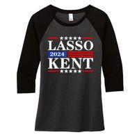 Lasso Kent 24 Funny Sports Women's Tri-Blend 3/4-Sleeve Raglan Shirt