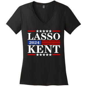 Lasso Kent 24 Funny Sports Women's V-Neck T-Shirt