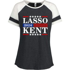 Lasso Kent 24 Funny Sports Enza Ladies Jersey Colorblock Tee