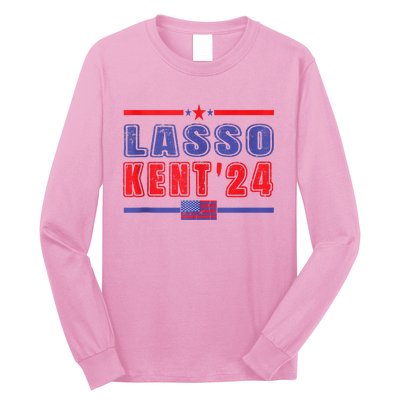 Lasso Kent 24 Funny Usa Flag Sports 4th Of July Lasso Kent Design Long Sleeve Shirt