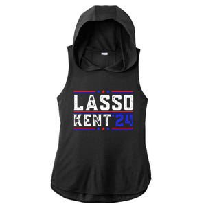 Lasso Kent 24 Funny Sports Ladies PosiCharge Tri-Blend Wicking Draft Hoodie Tank