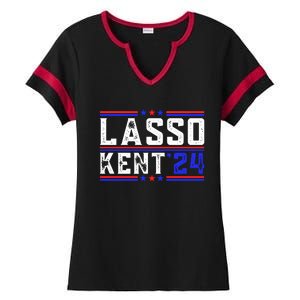 Lasso Kent 24 Funny Sports Ladies Halftime Notch Neck Tee