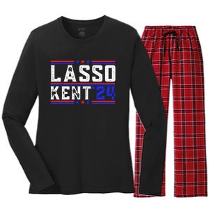 Lasso Kent 24 Funny Sports Women's Long Sleeve Flannel Pajama Set 