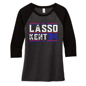 Lasso Kent 24 Funny Sports Women's Tri-Blend 3/4-Sleeve Raglan Shirt