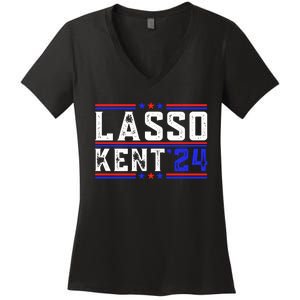 Lasso Kent 24 Funny Sports Women's V-Neck T-Shirt