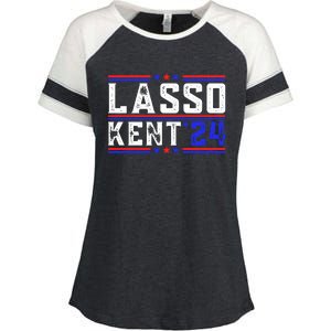 Lasso Kent 24 Funny Sports Enza Ladies Jersey Colorblock Tee