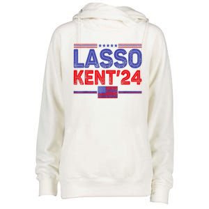 Lasso Kent 24 Funny Usa Flag Sports 4th Of July Election Womens Funnel Neck Pullover Hood