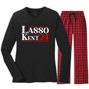 Lasso Kent 24 Funny Sport Women's Long Sleeve Flannel Pajama Set 